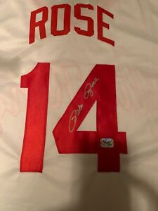 Pete Rose "Hit King" certified autograph jersey XL, very clean