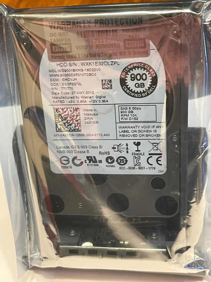 WD9001BKHG-18D22V0 Dell 900GB 10K SAS 6G SFF Hard Drive - Image 1 of 1