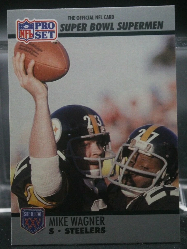 Mike Wagner (Steelers/Western Illinois) - 1990 Pro Set Super Bowl #114 - Image 1 of 1