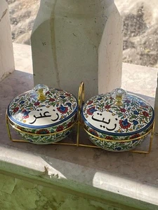 Ceramic handmade Made In Palestine Holy Land Ceramic Oil and thyme - Picture 1 of 6