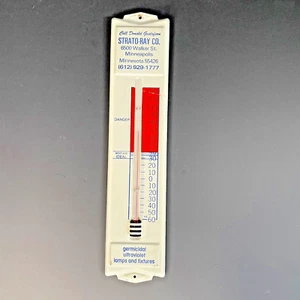 Vintage Strato Ray Advertising White Thermometer Sign Germicidal Beef Fridge - Picture 1 of 7
