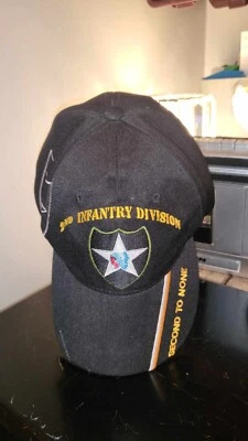 Ejército de los Estados Unidos 2.ª División de Infantería (2ID) / Gorra negra ajustable talla única Foto 1 de 4