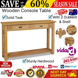 Wooden Console Table Hallway Side Entry Display Hall Shelf Drawer Wood Furniture - Picture 1 of 13