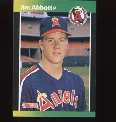 1989 DONRUSS BASEBALL'S BEST #171 JIM ABBOTT ROOKIE RC CALIFORNIA ANGELS - Image 1 of 2