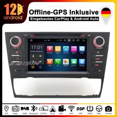 64GB DAB+CarPlay Android 12 Autoradio Navi Wifi DSP BMW 3 Series E90 E91 E92 E93 - Immagine 1 di 4