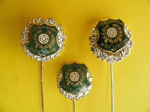 3 ältere Schützen- Anstecknadeln Hof Saale 1898 Waldfreunde Bayern Oberfranken  - Bild 1 von 5