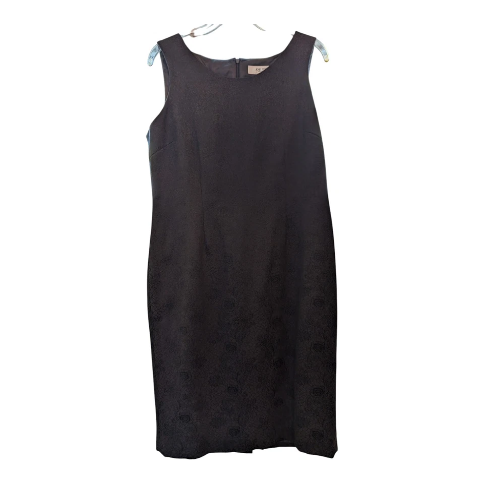 Vestido Jones Studio Mujer Talla 10 Negro Floral Forrado Sin Mangas Sexy Carrera Core Foto 1 de 4