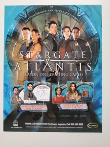 Stargate Atlantis Season 1 Dealer Sell Sheet  - Picture 1 of 2