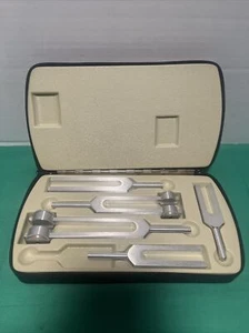 Set Of 5 Grafco Tuning Forks 128C 256C 512C 1024C 2048C With Case - Picture 1 of 9
