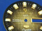Tressa Lux Kristall Uhr Zifferblatt ca. 1970er Jahre Vintage Neu aus altem Lagerbestand Herren 29,0 mm Durchmesser