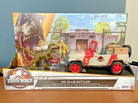 Jurassic World Legacy Collection Dr. Ellie Sattler Risky Rescue Pack Mattel 2022 Cover