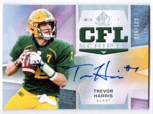 2021 SP GAME USED CFL TREVOR HARRIS S-TH SCRIPTS AUTOGRAPH AUTO /100 EDMONTON - Picture 1 of 1