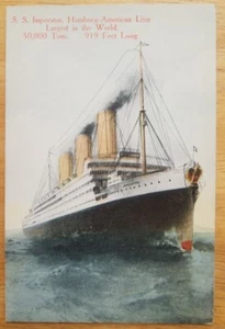 IMPERATOR (Hamburg American) SUPERB VIEW c1913 - Picture 1 of 1