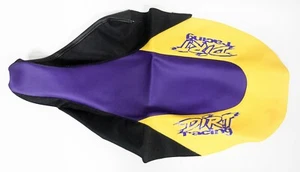 Bezug Sitzbank Seat Cover Dirt Racing Suzuki RM 125 RM 250 96-97 gelb violett - Bild 1 von 1