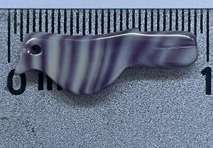 5281 Bird Wampum Bead Quahog Top Drilled - Picture 1 of 4