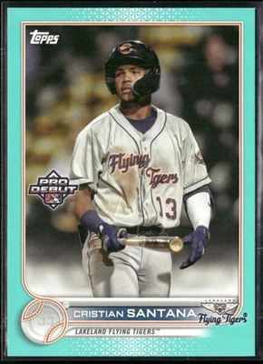 Cristian Santana 2022 Topps Pro Debut Aqua #PD-127 Flying Tigers /75 - Image 1 of 2