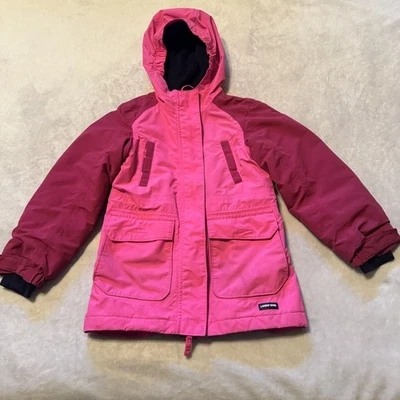 Lands' End Girls' Squall Jacket Pink Waterproof Windproof Hooded Size 5-6 Medium - Image 1 of 4