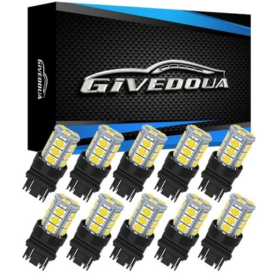 GIVEDOUA 3157 LED Car Bulb Super Bright 12V 3056 3156 3156A 3057 4057 3157 41... - Image 1 of 4