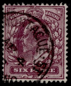 GB EDVII SG299 SPEC M33(3) 6d very dp reddish purple (F), FINE USED. Cat £45 CDS - Picture 1 of 1