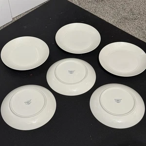 Gallo Designs Plates Dessert Snack Plates Green Trim Set of 6 - Picture 1 of 8
