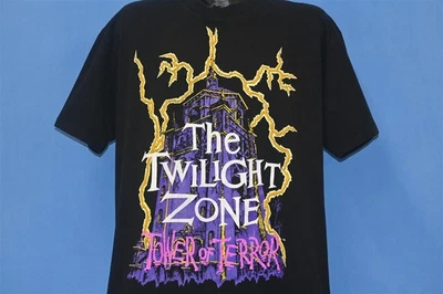 Camiseta De Colección Años 90 DISNEY WORLD TWILIGHT ZONE TORRE DEL TERROR BRILLA EN LA OSCURIDAD XL Foto 1 de 4