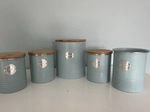 Typhoon Kitchen Storage Set: Coffee Tea Sugar Cookies Utensils Canisters - Picture 1 of 7