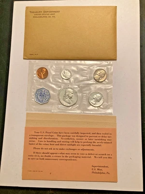 1963 U S Proof Set Silver in Original Mint Packaging - Image 1 of 4
