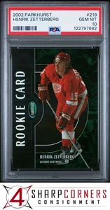 2002 PARKHURST #216 HENRIK ZETTERBERG RC #/500 PSA 10 - Foto 1 di 2
