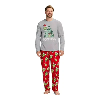 Grinch Family Sleep Men's 2-Piece Pajama Set Size Small - Image 1 of 4