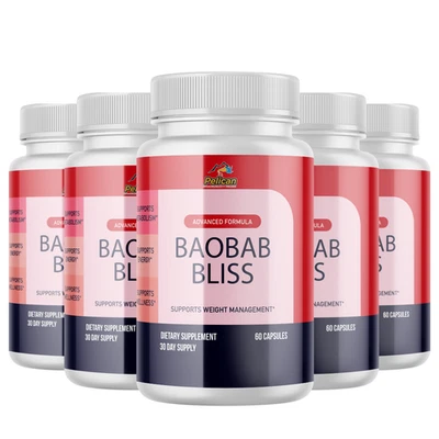 BAOBAB BLISS - Apoyo al metabolismo, suplemento para control de peso - 5 botellas Foto 1 de 4