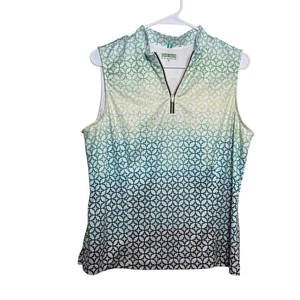 Tail Tech Tank Top Women's XL Printed Sleeveless 1/4 Zip Athletic Performance - Picture 1 of 8