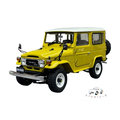 Kyosho 1:18 Toyota LC40 Land Cruiser 40 van Yellow BJ42V simulation car model - Image 1 of 4