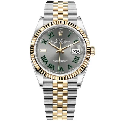 Rolex Datejust 36 126233, acero y oro amarillo, esfera romana pizarra 'Wimbledon',... Foto 1 de 4
