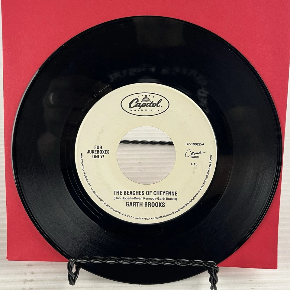 Garth Brooks - The Beaches Of Cheyenne 7" Single 45RPM Promo For Jukebox - Image 1 of 4