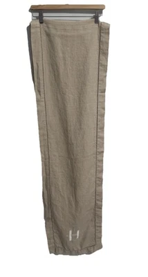 Pottery Barn 15" x 105" Tan Linen Table Runner Monogrammed "H" - Image 1 of 4