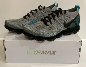 Nike Air VaporMax Flyknit 2 Herren 11,5 Schwarz Dusty Cactus Hyper Jade Sneaker - Bild 1 von 18