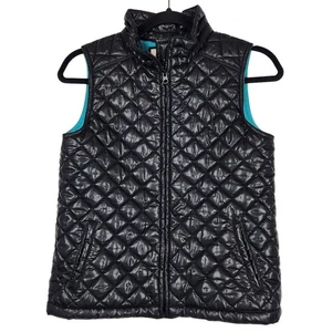 P.S. From Aeropostale Puffer Vest Kids Size 14 Black with Teal Interior🌼 - Picture 1 of 7
