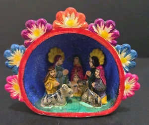 Belén Adorno Navidad Arcilla Pintada Perú? Figura Arte Popular México 3" - Imagen 1 de 7