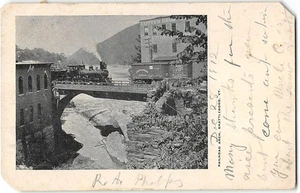 1912 Antique Postcard Railroad Arch BRATTLEBORO, VERMONT Trains MCRR CSR - Picture 1 of 2