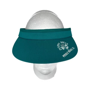 Vintage Poppy Hills Pebble Beach Adult Teal Golf Visor Legendary Headwear Hat - Picture 1 of 9