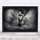 Action Motion Colombia Motorcycle Spray Mud Dirt Extreme Sport Wall Art Print