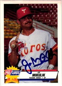 Joe Mikulik Signed 1993 Fleer ProCards Minor League #3074 Tucson Toros - Picture 1 of 2