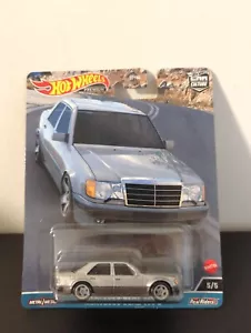 Hot Wheels Premium Car Culture Series - Silver Mercedes-Benz 500E w/ Real Riders - Picture 1 of 1