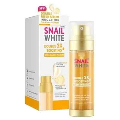 Snail White Doble Boosting Serum For Anti Aging & Moisturizes Skin 40ml+40ml