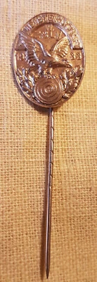 Pin; Anstecknadel, Zimmerschützen Württemberg, 1933, Meisterschaft,  Silber 950, - Bild 1 von 3