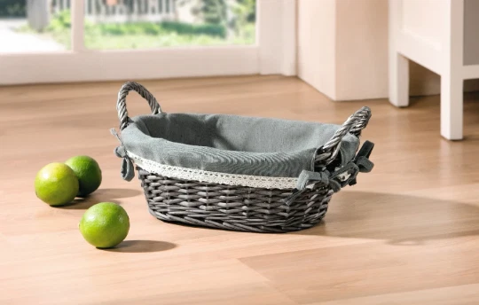 Brotkorb Füllkorb Brotkörbchen Grau Körbchen Aufbewahrung Korb Anthrazit Küche - Bild 1 von 1