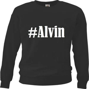 Sweatshirt Sweater #Alvin für Damen Herren und Kinder Farben Schwarz Weiss - Bild 1 von 3