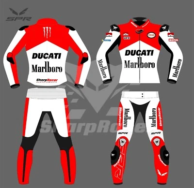 Marlboro Motorcycle Suit Motorbike Racing Gear Leather Custom Design Suit - Image 1 of 4