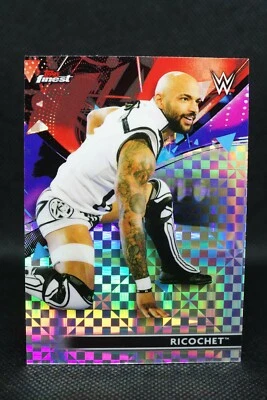 2021 Topps Finest WWE X-Fractor Ricochet #33 + FREE SAFE SHIPPING - Image 1 of 2