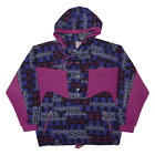 TRIUMPH INTERNATIONAL Crazy Pattern Fleece Womens Purple Hoodie L